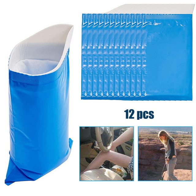 12X Disposable Urinal Camping Wee Pee Urine Bags Travel Emergency Unisex Outdoor 12X Disposable Urinal Camping Wee Pee Urine Bags Travel Emergency Unisex Outdoor
