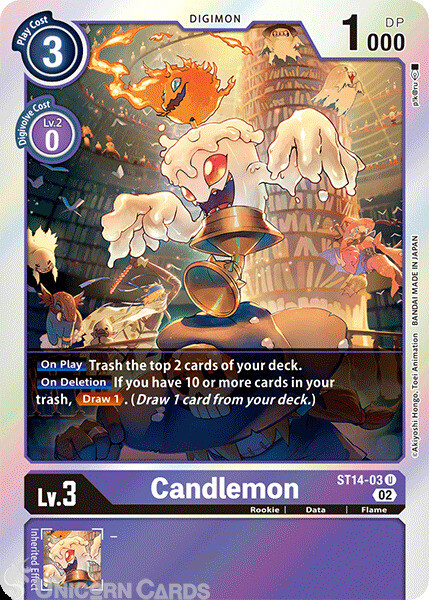 ST14-03 Candlemon :: Uncommon :: ST-14: Advanced Deck Beelzemon :: Digimon Card