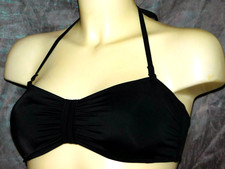 HOT! CLASSIC BLACK HALTER NECK / STRAPLESS PADDED BIKINI TOP SIZE 10 BNWT     ML
