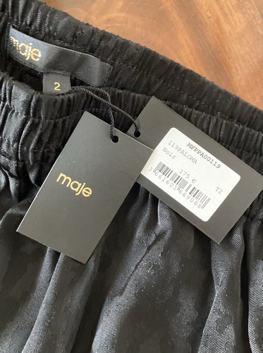 Maje Hose Jogpants Pyjamastil schwarz 34 36 *NEU* - Bild 6 von 9