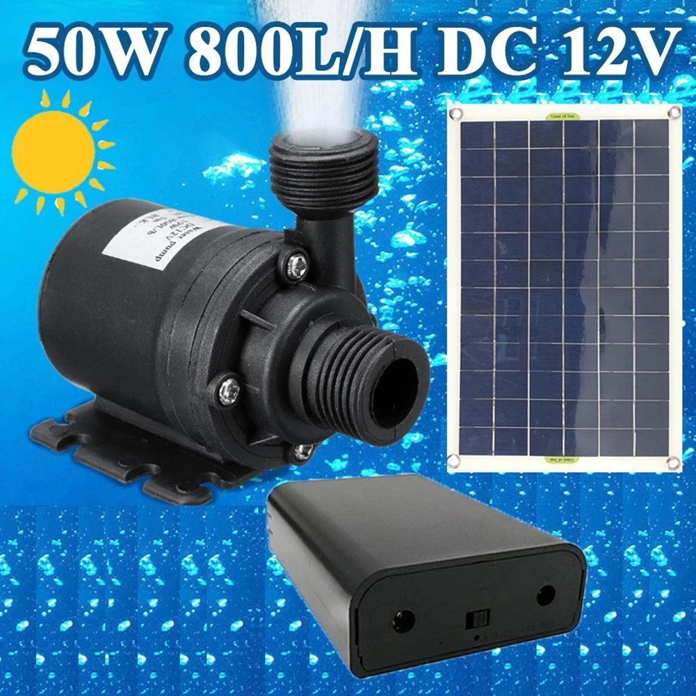 50W 12V Solar Water Pump Watering System Mini Solar Kits Fountain For BEST  Q3R4 | eBay