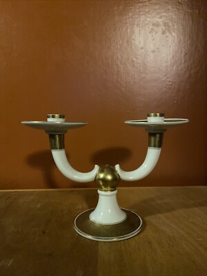 Jugendstil Kerzenständer Rosenthal Kerzenhalter Porzellan  1930er Jahre Goldrand