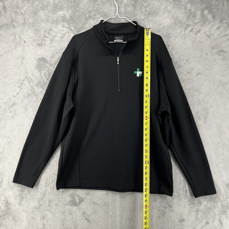 Nike Golf Pullover Mens Large Black Long Sleeve 1/4 Zip Pullover 400099