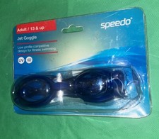 Speedo Swim jet Goggles Low Profile Adjustable UV Protection New