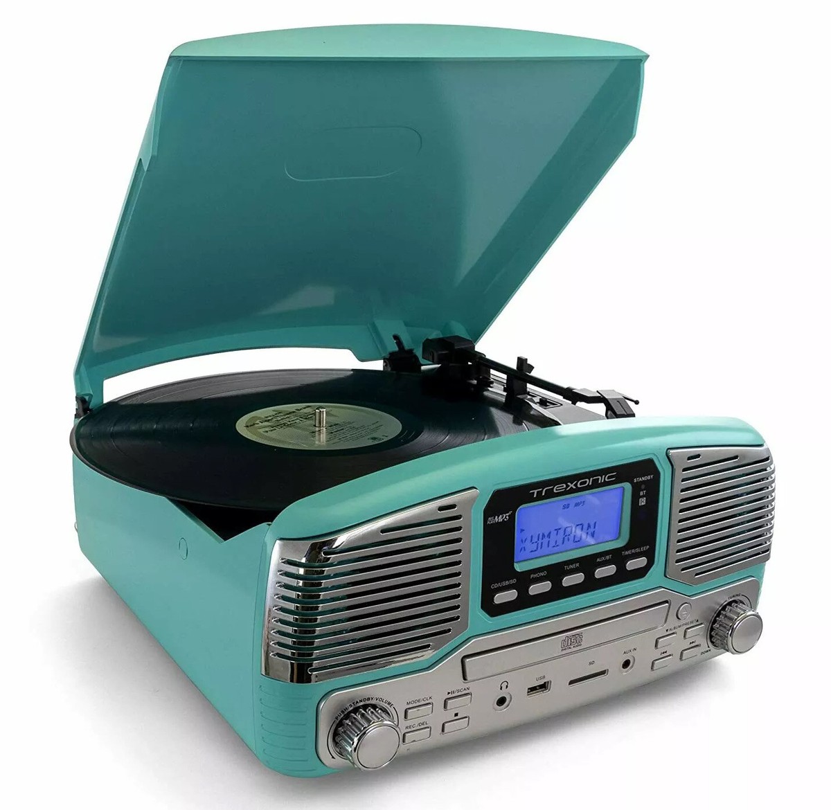 Trexonic TRX-16TRQ Wireless Bluetooth Record and CD Player