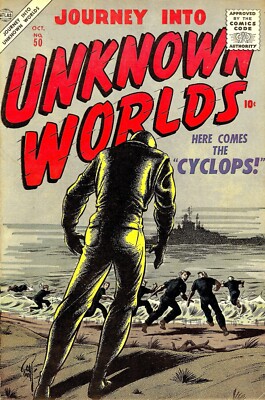 Journey Into Unknown Worlds 50 Comic Book Cover Art Giclee Repro on Canvas