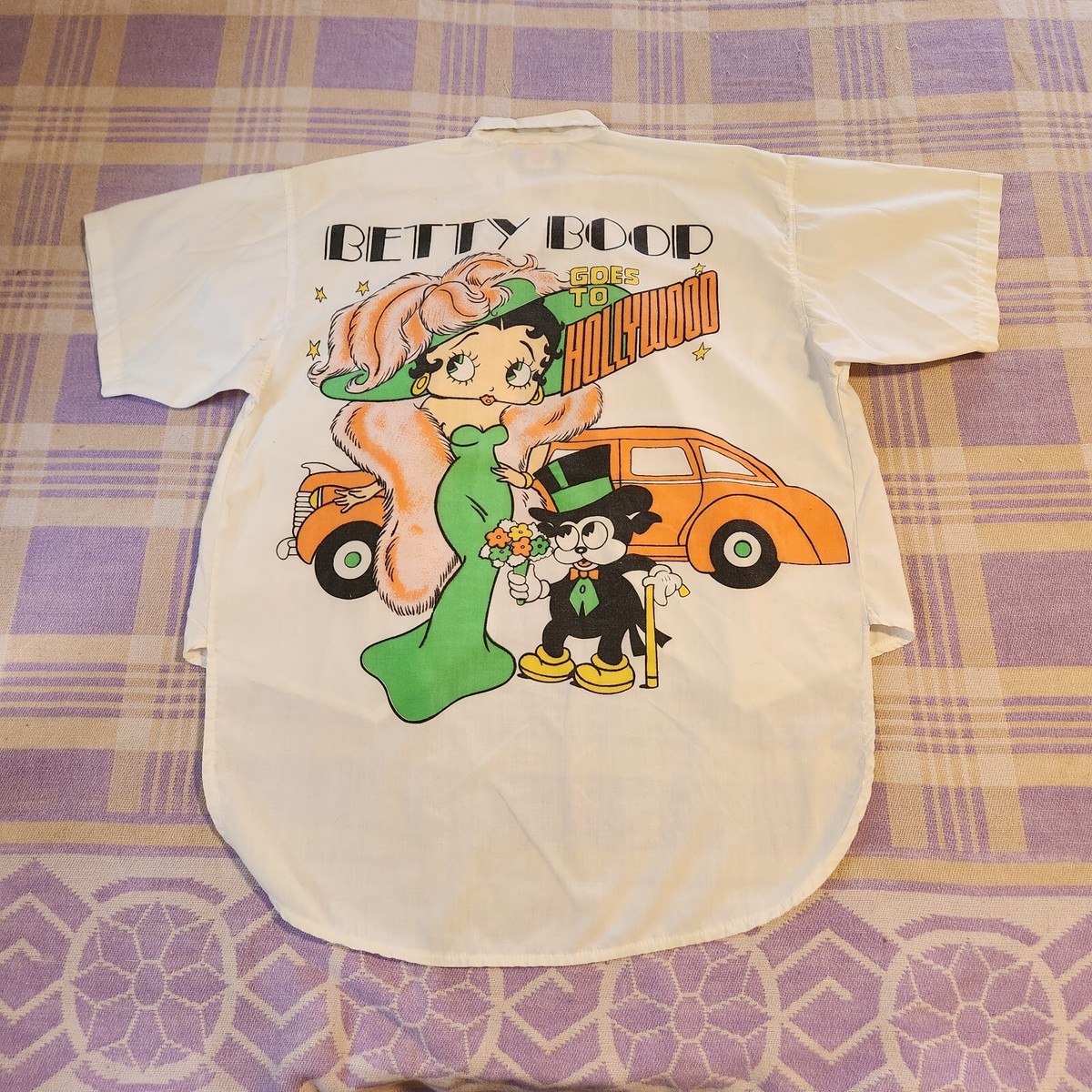 Betty Boop Too Cute Denim Jean Shirt Blue Plus Size 2 Vintage 1993 