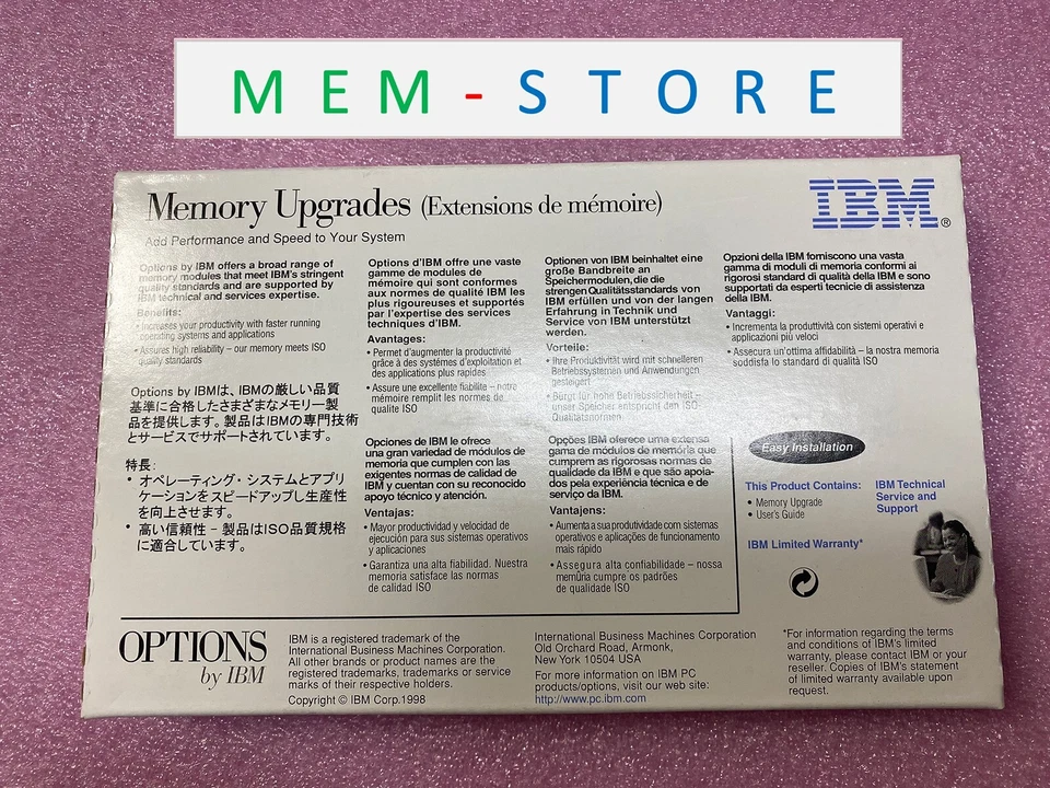 76H0277 IBM Original 128MB EDO Non-Parity 60ns 3.3V 168-pin DIMM Memory Upgrade - Image 2 of 4