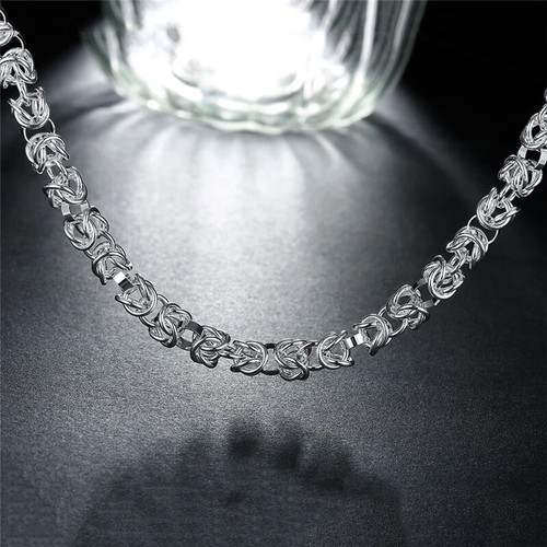 DOTEFFIL 925 Sterling Silver Classic Chain Necklace Bracelet Women Party Jewelry - Picture 4 of 6