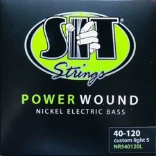 S.I.T Power Wound Nickel Bass Strings; 5-String set gauges 40-120