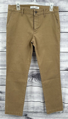 LETTER TO JULIET MID RISE STRAIGHT LEG KHAKI CHINO PANTS Women's Size 31 X 27