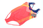 SWEATY BETTY Medalist M Damen Badeanzug Pink Cross Over Träger Stretch Orange