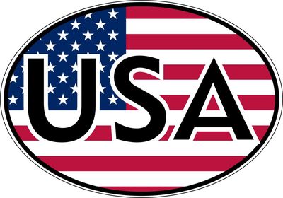 sticker sticker car motorcycle oval usa flag united states america