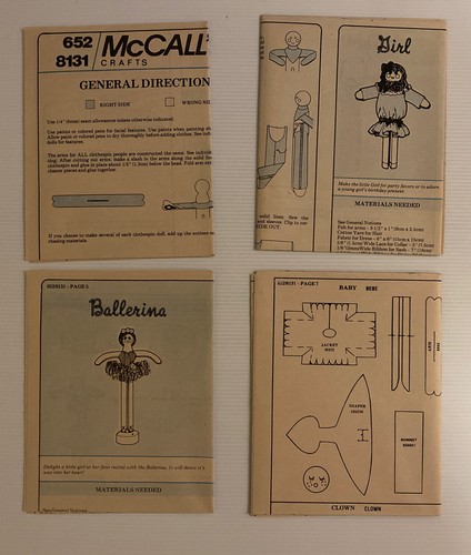 McCall's 8131 Vintage 80s Sewing Pattern Clothespin Christmas Tree Ornaments - Picture 8 of 8