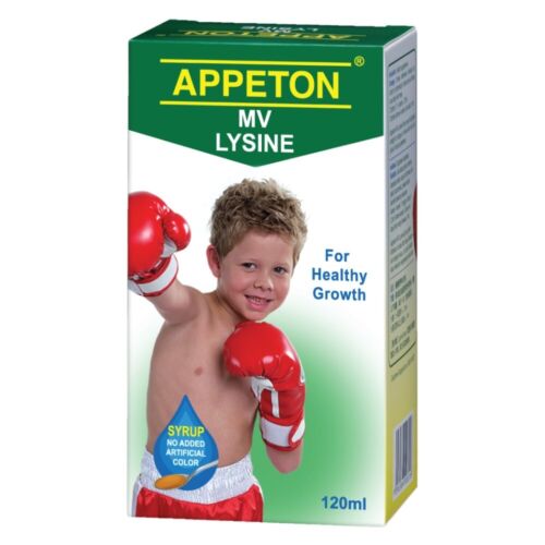 Appeton Lysin Multivitamin Syrup 120ml For HealthyGrowth Better Appetite - Picture 2 of 5