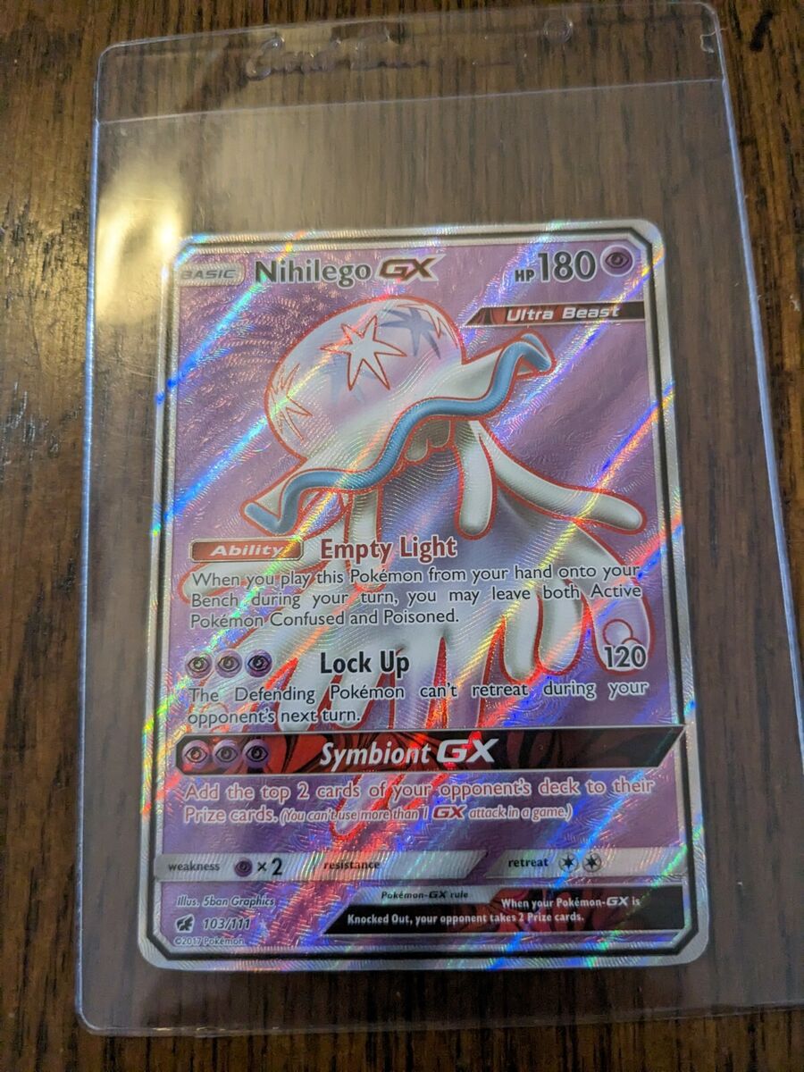 Nihilego GX 103/111 Full Art Ultra Rare Card Pokémon Crimson Invasion - NM