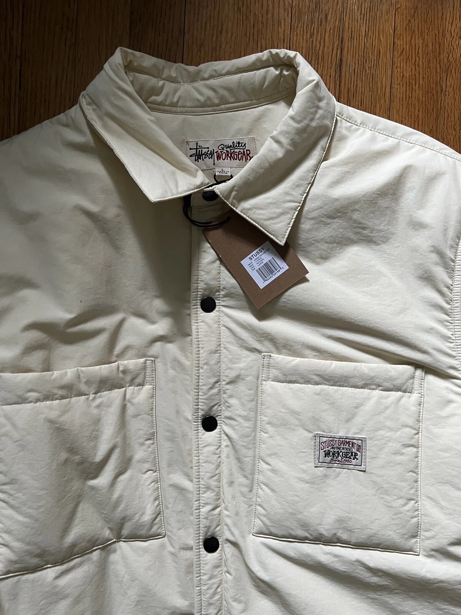 Stussy Padded Tech Over shirt In Natural Size Large. New With Tags
