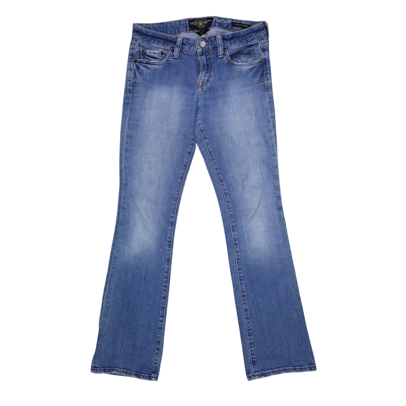 Lucky Brand Womens Jeans 4/27 Lola Bootcut Low Rise Light Wash Y2K Kick Flare