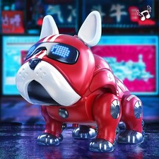 Dance Music Bulldog Robot Toy with Lights, Interactive Educational Toy for Kids