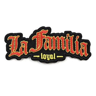 Patch La Familia Loyal red gold Aufnäher Aufbügler support red and gold
