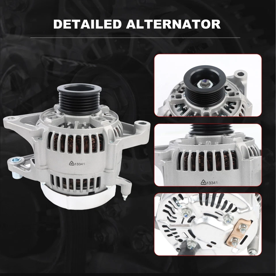 Alternador 13341 nuevo para Jeep 1991-1996 Cherokee 1991-1998 Wrangler 2,5 L 4,0 L Foto 2 de 4