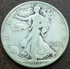 US 1918-S Walking Liberty Half  **