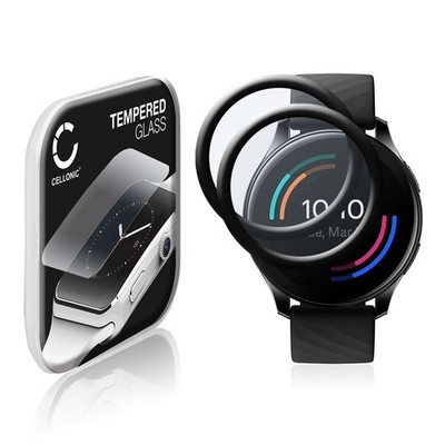 2x Displayschutzglas für OnePlus Watch 3D Full Cover Transparent