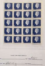Stamps Canada Mint: #405bq 5c violet blue QEll Cameo tagged mini pane of 20
