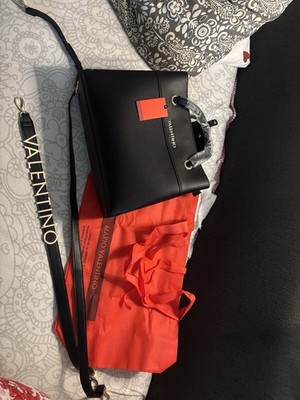 VALENTINO Damen Tasche Handtasche BAG Schwarz Leder