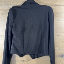Papaya Black Cropped Jacket Women s Size L Gold Zipper New With Tags