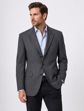 BOSS Hugo Boss Scorsese 38R Charcoal 100 Virgin Wool Blazer Sport Coat USA