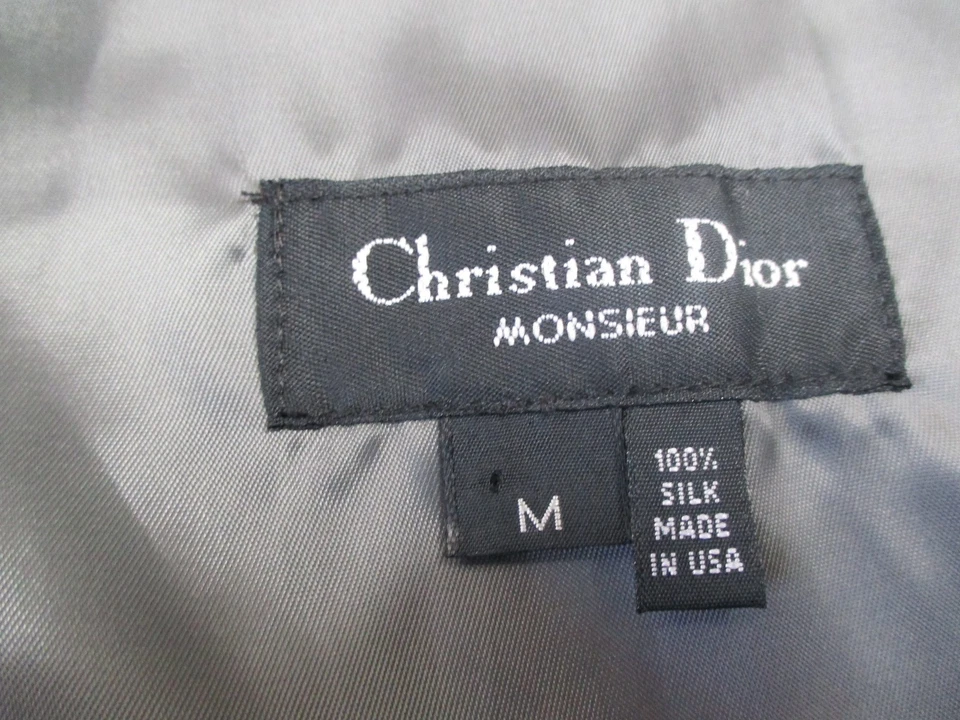 Colete Christian Dior Monsieur Masculino Médio Roxo Dourado Seda Estampado Feito nos EUA - Imagem 4 de 4