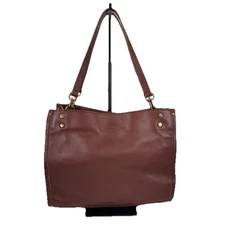 American Leather Co. Lenox Triple Entry Satchel Cafe Latte Purse Handbag Bag