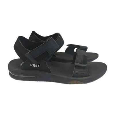 Reef Fanning Baja Men s Size 9 Black Sandals Bottle Opener Airbag Hiking Strappy