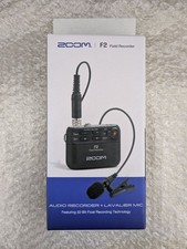 Zoom F2 Field Recorder Lavalier Mic Box 32-Bit Float Tested from Japan Used