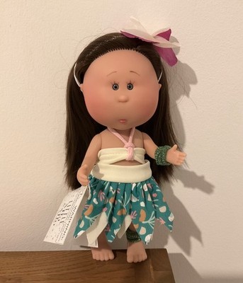 NEU - OUTFIT HAWAII ROCK/TOP/HAARBAND/KNÖCHELTRÄGER PASST NINES MIA PUPPE 23 CM