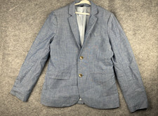 J. Crew Crewcuts Boys 12 Ludlow Suit Jacket Chambray Blue Easter Wedding Blazer