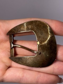 Vintage Pat Areias 925 Sterling Silver Horseshoe Western Belt Buckle