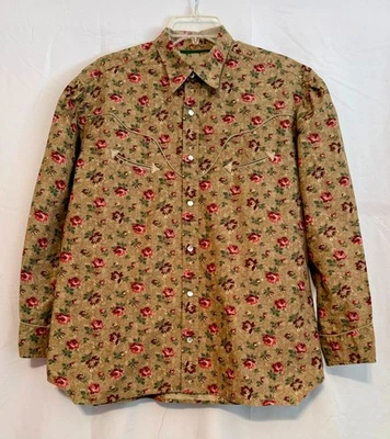 Women's Vintage Ralph Lauren Western Shirt - Country Floral Pattern - 46" Bust - Photo 1/4