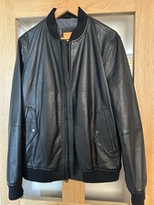 Hugo Boss Men's Lamb Leather Bomber Jacket