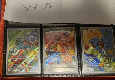 30th anniversary Gen 1 Pokémon starters -NM | eBay
