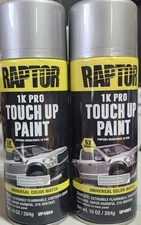 Raptor 1K Pro Universal Truck Touch Up Paint Spray 10oz UP4904 Silver (Lot Of 2)