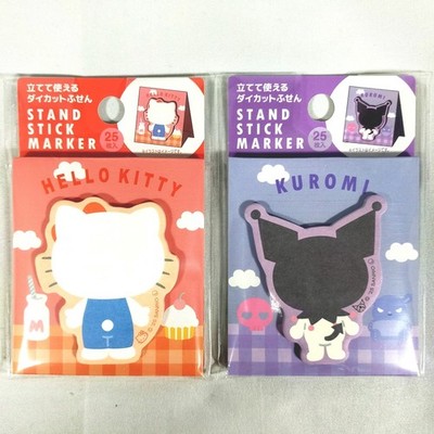 Sanrio Sticky Notes Set Hello Kitty Kuromi Stand Memo Pad Japan
