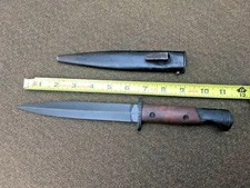 ORIGINAL Portuguese m/948 SMG stiletto dagger type blade bayonet & scabbard #167