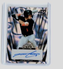 2024 Leaf Metal #BA-GT1 Gavin Turley Autographs Lava Silver Rookie RC #/25