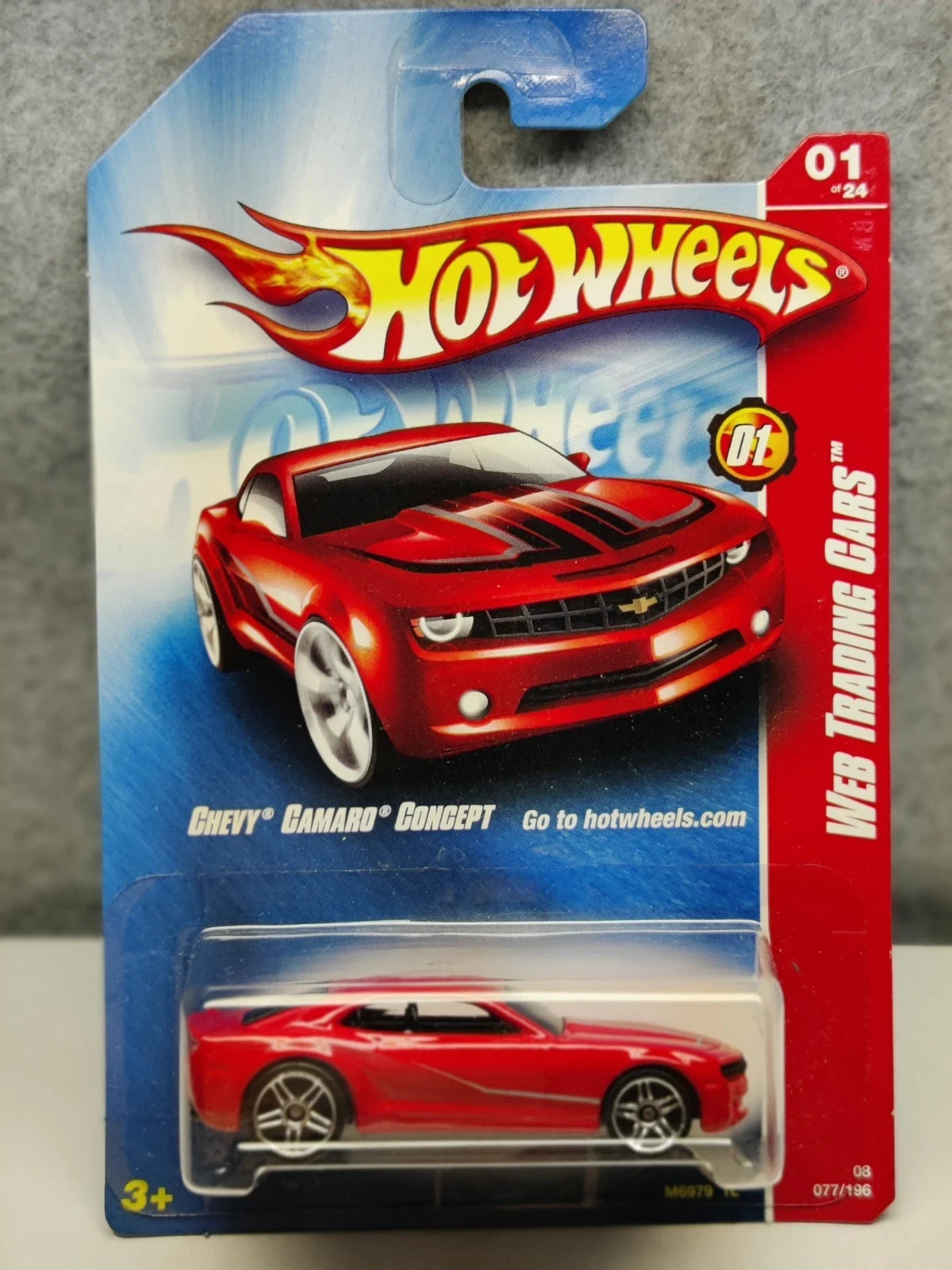Hot Wheels - 2006 RED Chevy Camaro Concept  - Web Trading Cars #1 of 24 - Nice!
