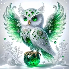 Diamond Art Kits for Beginners,Winter Colorful Owl Diamond Painting Kits for Adu