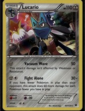 Lucario 63 Holo Rare XY Fates Collide 63/124 Metal Pokemon Card