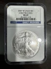 2007 (W) $1 American Silver Eagle NGC MS69 Early Release