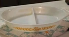 Vintage Pyrex Promotional Royal Wheat 1 1/2 qt Divided Casserole No Lid
